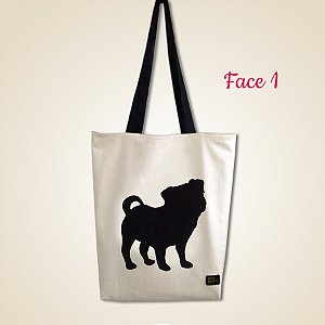 Eco Bag Dupla Face Dog Pug