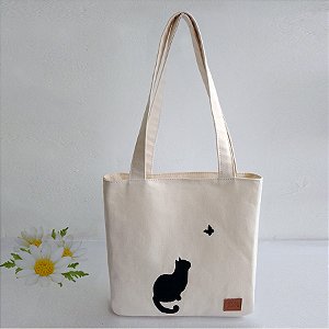 Eco Bag Pequena com bolso - Gato mod. 01