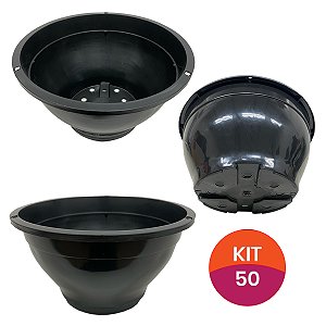 Kit 50 Vasos Cuia 21 para Diversas Plantas, Ervas, Temperos e Decoração
