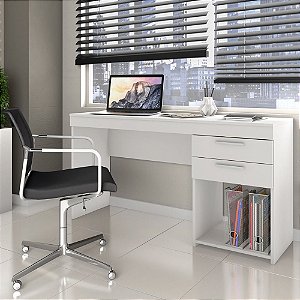 Mesa Escrivaninha Office 2 Gavetas Branco Notável