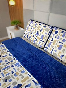 Coberdrom com Fleece Oásis Azul