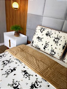 Coberdrom com Fleece Panda Chocolate