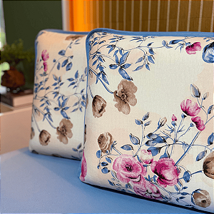 Jogo de Lençol com Elástico em Malha 100% Algodão Celina Azul Gold Home