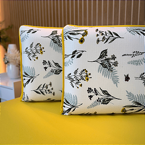 Jogo de Lençol com Elástico em Malha 100% Algodão Auren Amarelo Gold Home