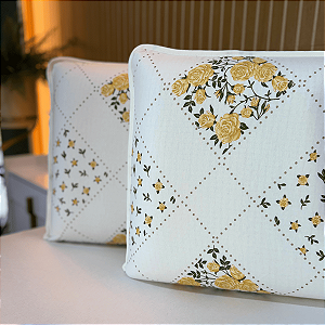 Jogo de Lençol com Elástico em Malha 100% Algodão Line Off Gold Home