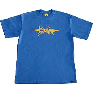 CAMISETA LOGO TRASH AZUL