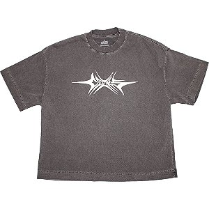 CAMISETA BOXY LOGO TRASH ESTONADA