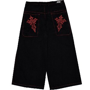 CALÇA BAGGY "CURSED" PRETA