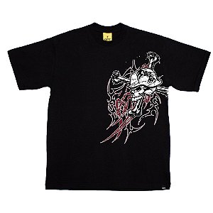 CAMISETA SKULL RED PRETA