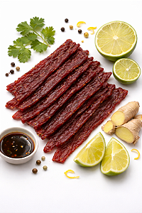 Revills Beef Jerky Sabor Limão Teriyaki - 250 Gramas