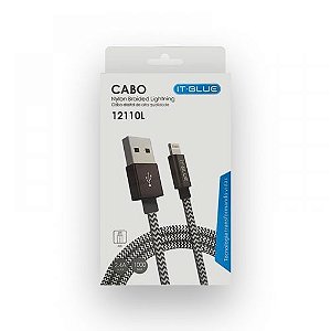 Cabo Usb-C turbo dados carregador 1 metro Nylon rápido 12110T
