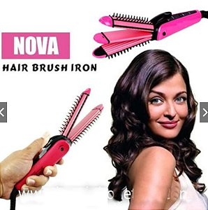 Escova Nova Nhc 8890 2 em 1 multifuncional cachos e alisadores perfeitos para mulheres