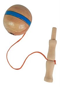 Brinquedo Bilboque Tradicional Bola - Em Madeira