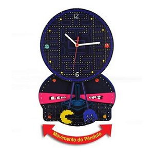 Relógio Parede De Pêndulo - Atari - Pac Man - Promoção