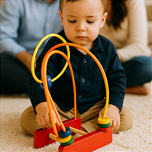 Aramado Divertido MDF Colorido – Brinquedo Educativo Infantil em Madeira Certificado INMETRO – Coordenação Motora, Percepção Visual e Raciocínio Lógico
