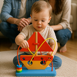Brinquedo Aramado Barco Divertido Pedagógico Montessori