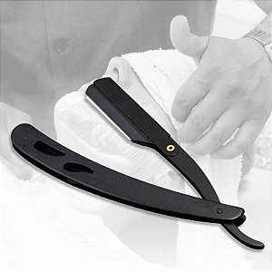 Navalhete Barbeiro Profissional Aço Inox preto