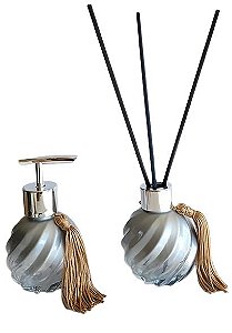 Kit Lavabo - Difusor/Saboneteira 120ML - PRATA