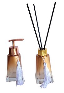 Kit Lavabo - Difusor/Saboneteira 120ML - OURO