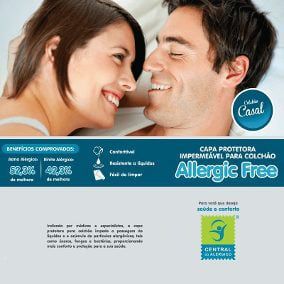 Capa Protetora para Colchão Casal com Elástico Allergic Free