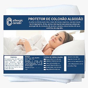 Capa de Colchão Casal Queen Algodão 100% Allergic Center