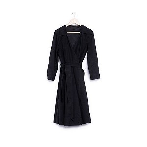 Vestido midi preto envelope MARCA INDEFINIDA