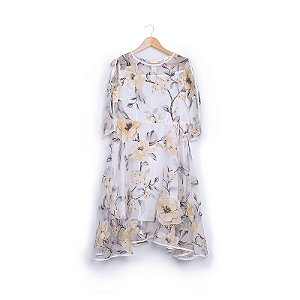 Vestido organza floral