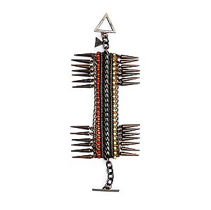 Pulseira Ouro Envelhecido com Pingentes 3AM