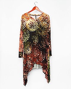 Vestido Assimétrico Estampado Yacamim