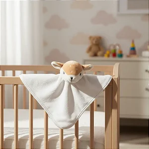 Naninha Bebê Microfibra Amiguinho Cervinho Creme - Loaní