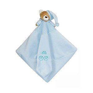 Naninha Com Prendedor de Chupeta Urso Nino Azul Bebê- Zip