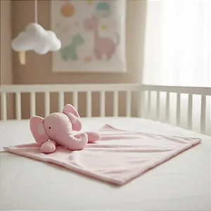 Naninha Bebê Microfibra Elefantinho Rosa - Loaní