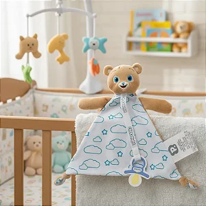 Naninha Bebê Com Prendedor De Chupeta Ursinho - Pimpolho