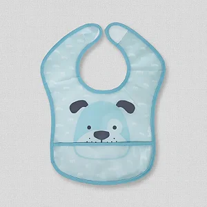 Babador Bebê Impermeável Com Bolso Cachorrinho - Buba