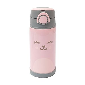 Garrafa Térmica Parede Dupla Gumy Rosa - Buba
