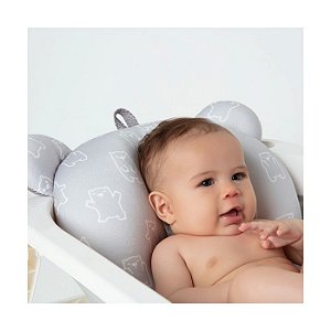 Almofada Para Banho Bebê Ursinho Cinza - Buba