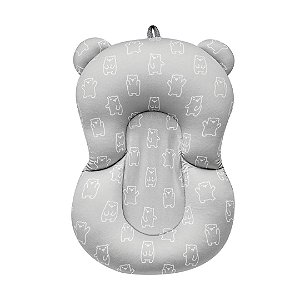 Almofada Para Banho Bebê Ursinho Cinza - Buba