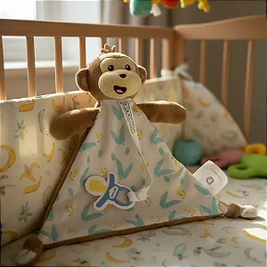 Naninha Bebê Com Prendedor De Chupeta Macaquinho - Pimpolho