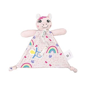 Naninha com Prendedor de Chupeta Pônei Rosa - Pimpolho