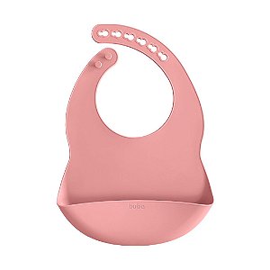 Babador com Pega Migalhas de Silicone Rosa - Buba