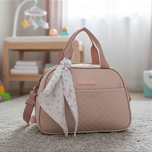 Bolsa Maternidade Média Jardim Encantado Rosa - Pirulitando