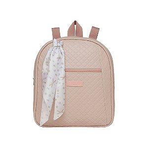 Mochila Maternidade Média Jardim Encantado Rosa - Pirulitando
