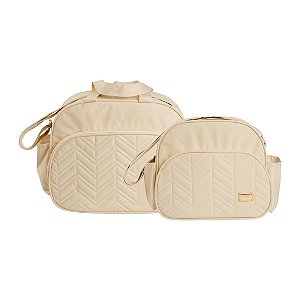 Kit Bolsa Maternidade 2 Peças Marfim - Merver