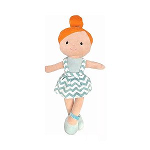 Pelúcia Boneca de Pano Lavável Antialérgica Mari Ruiva - Zip