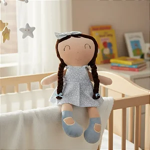 Pelúcia Boneca de Pano Lavável Antialérgica Nicole - Zip