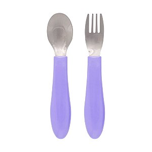 Talheres BubaZoo Elefante 02 Peças Roxo - Buba