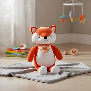 Pelúcia Infantil Antialérgica Raposinha Fubá - Zip