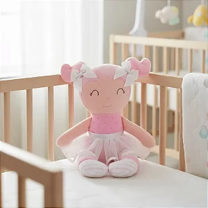 Pelúcia Boneca de Pano Lavável Antialérgica Bia Bailarina - Zip