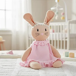 Pelúcia Boneca de Pano Lavável Antialérgica Coelhinha Belinha - Zip