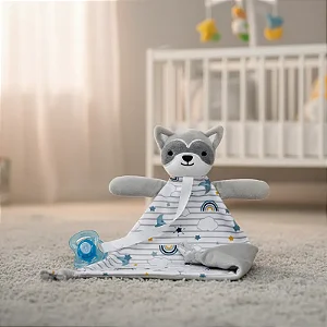 Naninha com Prendedor de Chupeta Guaxinim Soninho - Buba